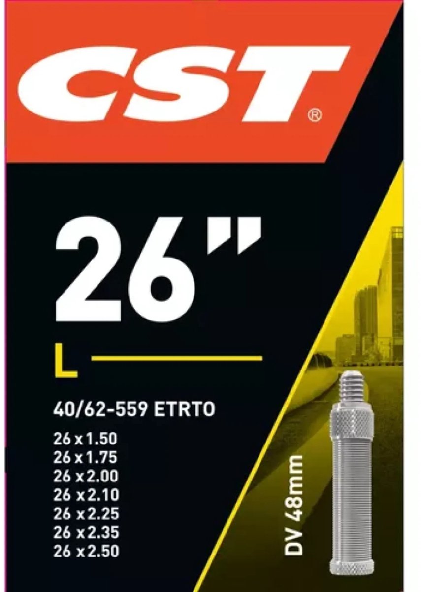 CST Binnenband 26" DV 48mm Normaal/Hollands ventiel
