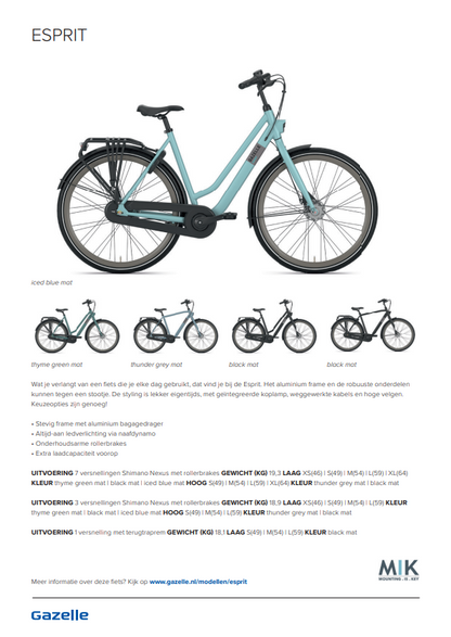 Gazelle Esprit L T3 (Iced Blue mat)