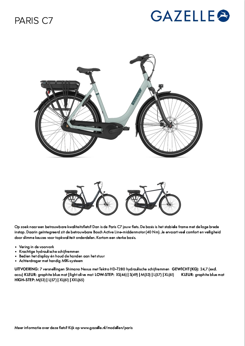 Gazelle Paris C7 (Graphite Blue mat)