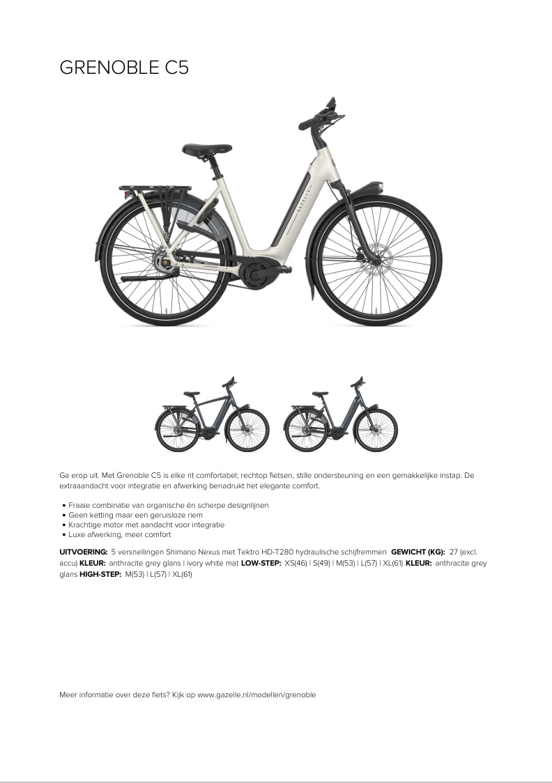 Gazelle Grenoble C5 (Ivory White mat)