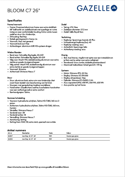 Gazelle Bloom C7 (Light Olive glans)