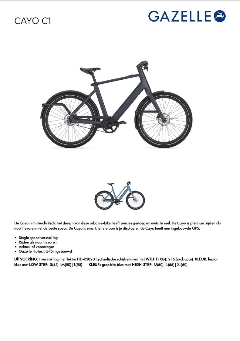 Gazelle Cayo C1 (Graphite Blue mat)