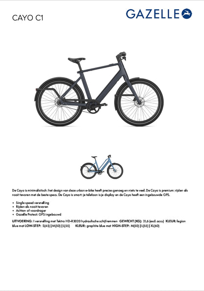 Gazelle Cayo C1 (Graphite Blue mat)